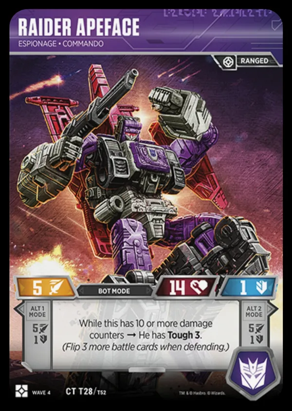 Raider Apeface // Espionage • Commando bot mode