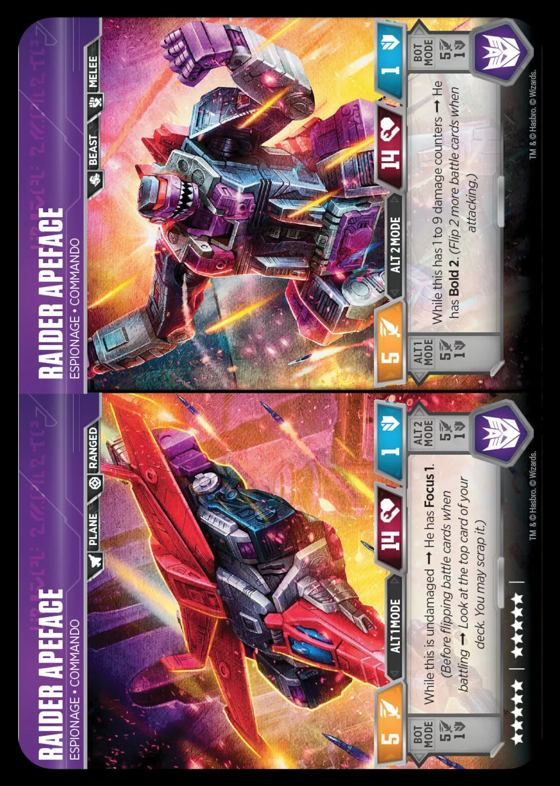 Raider Apeface // Espionage • Commando alt modes