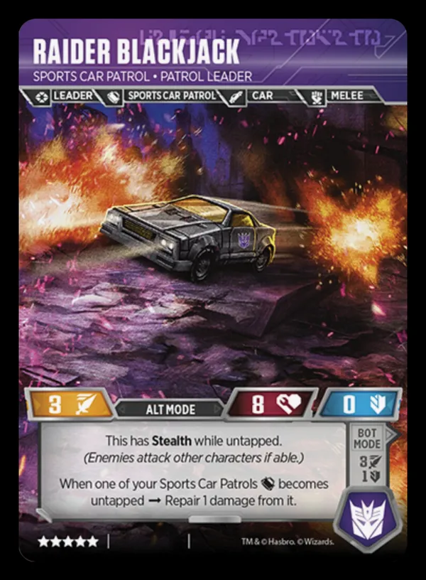 Raider Blackjack // Sports Car Patrol • Patrol Leader alt mode
