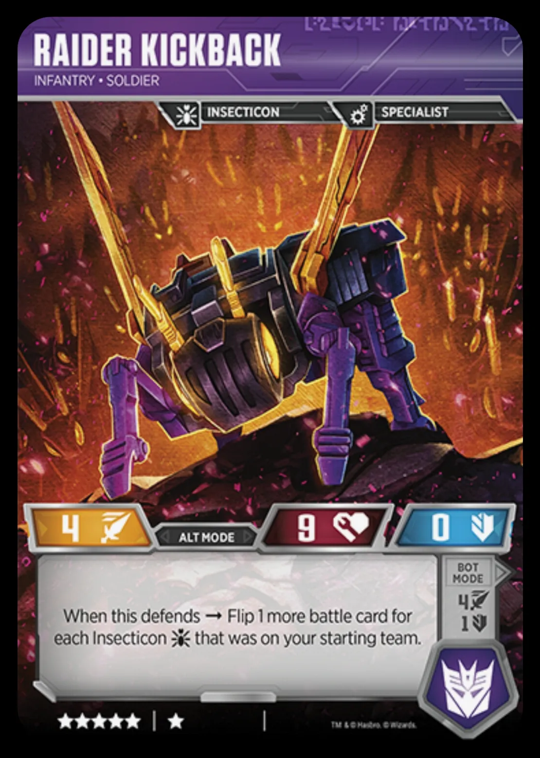 Raider Kickback // Infantry • Soldier alt mode