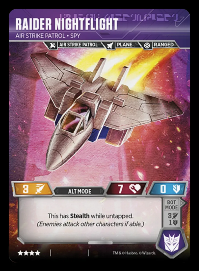 Raider Nightflight // Air Strike Patrol • Spy alt mode