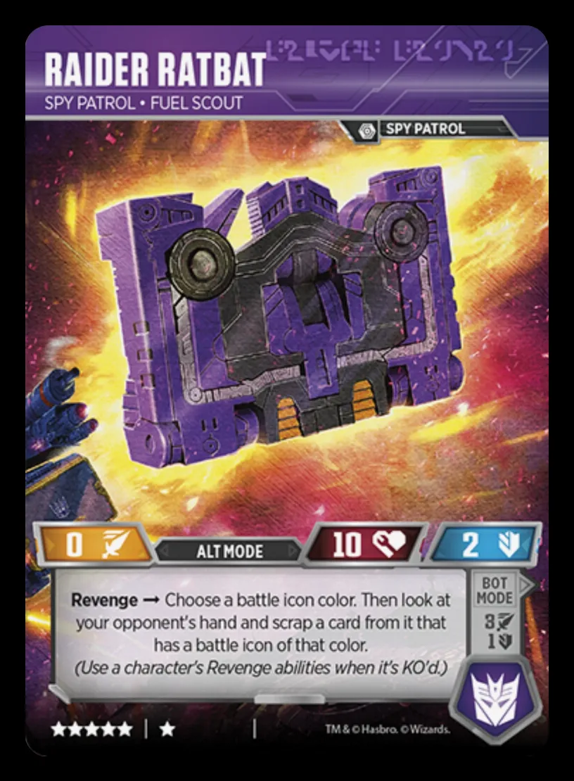Raider Ratbat // Spy Patrol • Fuel Scout alt mode
