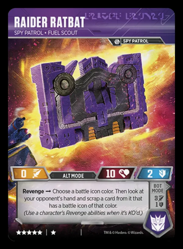 Raider Ratbat // Spy Patrol • Fuel Scout alt mode