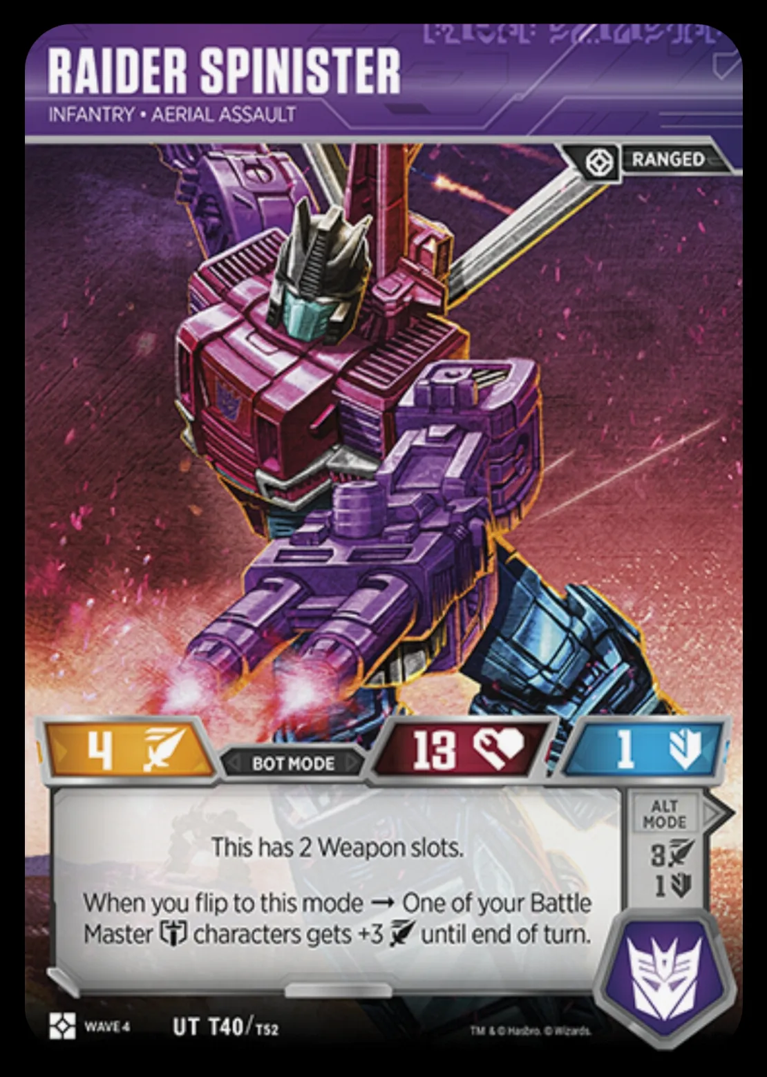 Raider Spinister // Infantry • Aerial Assault bot mode
