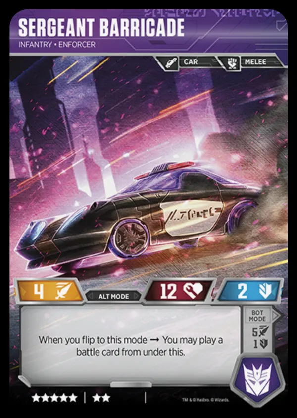 Sergeant Barricade // Infantry • Enforcer alt mode