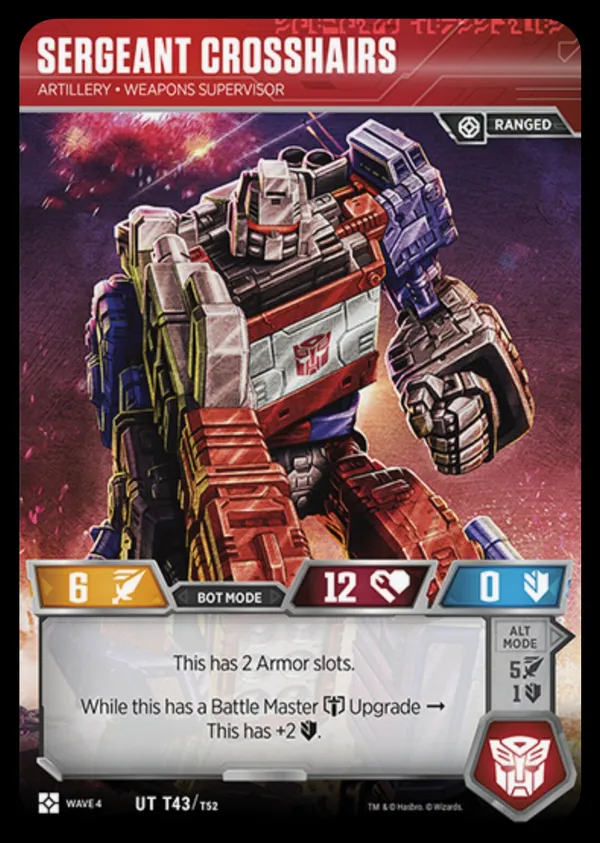Sergeant Crosshairs // Artillery • Weapons Supervisor bot mode
