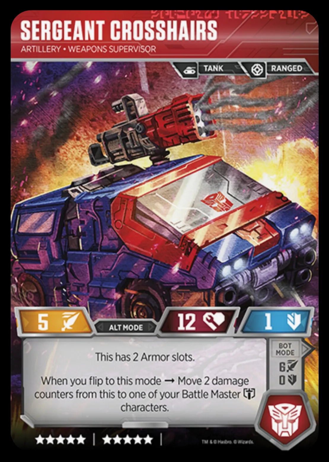 Sergeant Crosshairs // Artillery • Weapons Supervisor alt mode