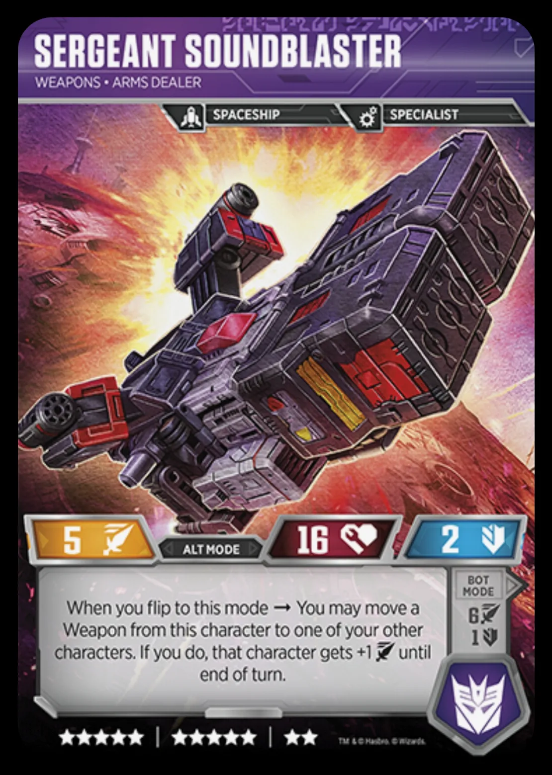 Sergeant Soundblaster // Weapons • Arms Dealer alt mode