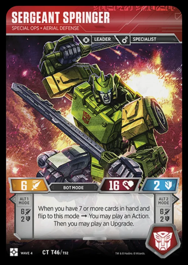 Sergeant Springer // Special Ops • Aerial Defense bot mode