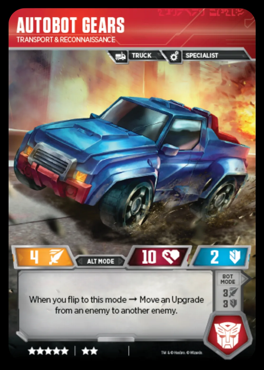 Autobot Gears // Transport & Reconnaissance alt mode