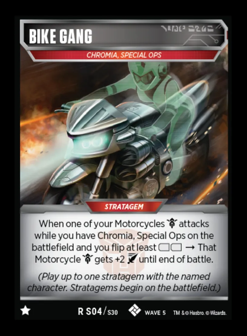 Bike Gang // Chromia, Special Ops card face