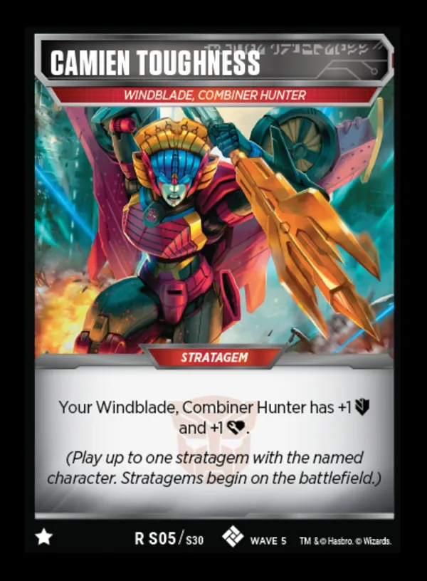 Camien Toughness // Windblade, Combiner Hunter card face
