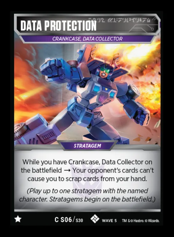 Data Protection // Crankcase, Data Collector card face