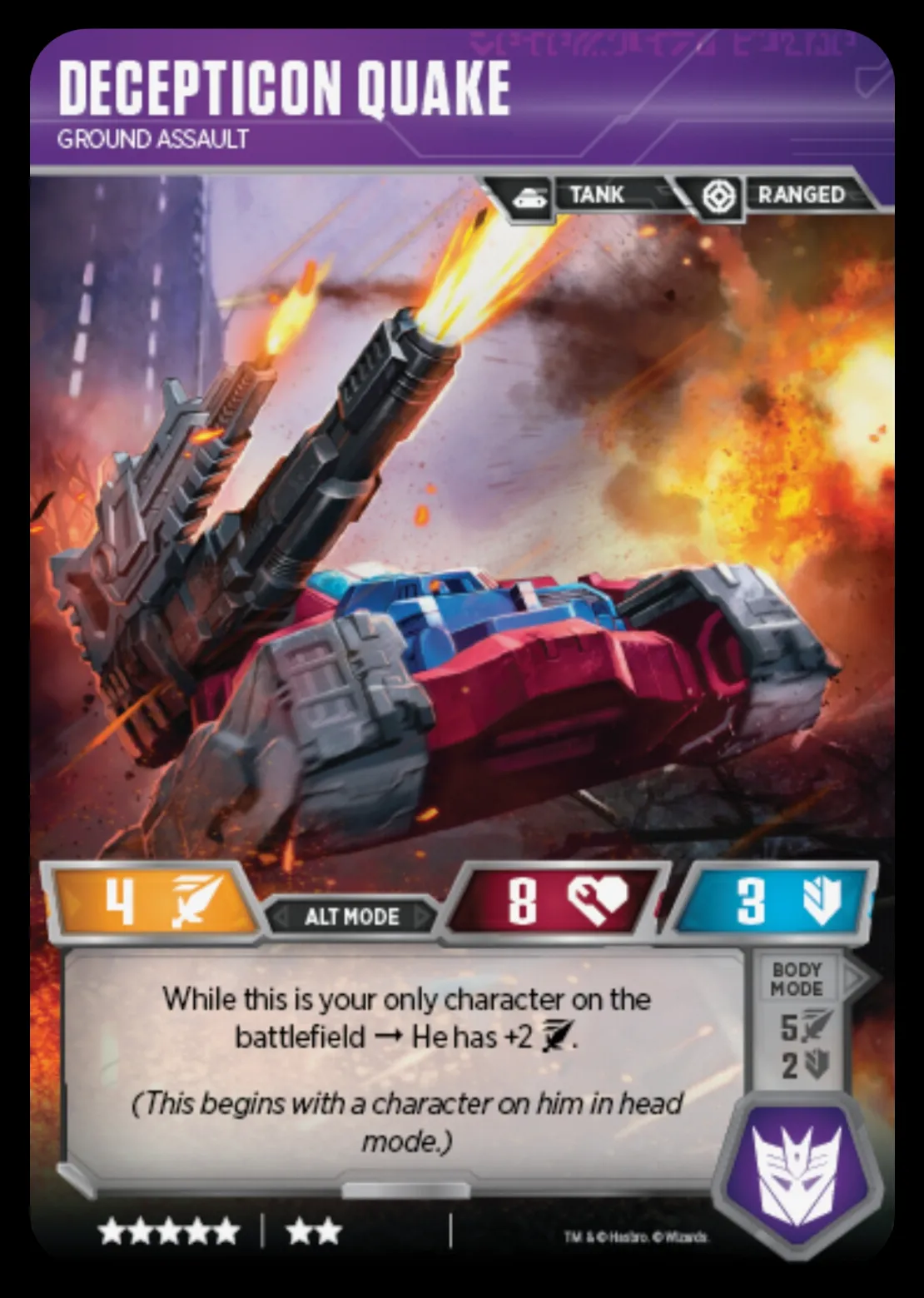 Decepticon Quake // Ground Assault alt mode