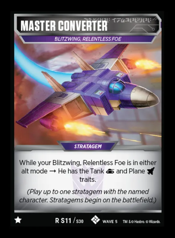 Master Converter // Blitzwing, Relentless Foe card face