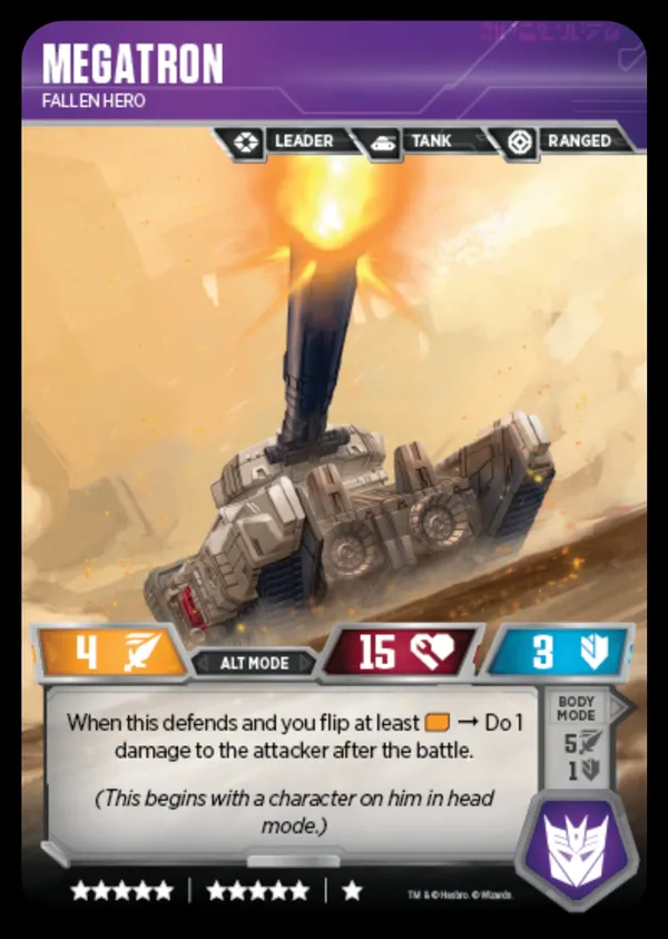Megatron // Fallen Hero alt mode