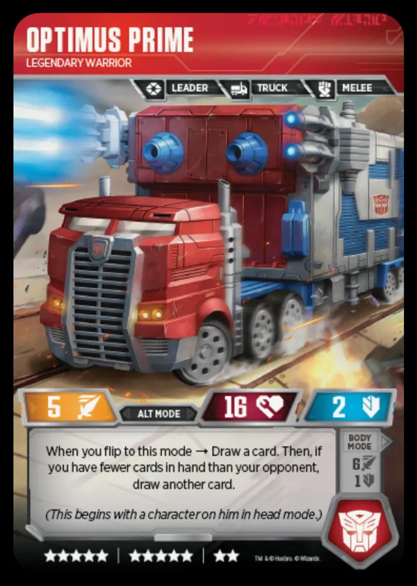 Optimus Prime // Legendary Warrior alt mode