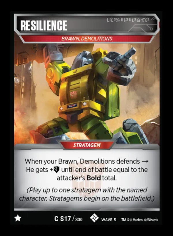 Resilience // Brawn, Demolitions card face