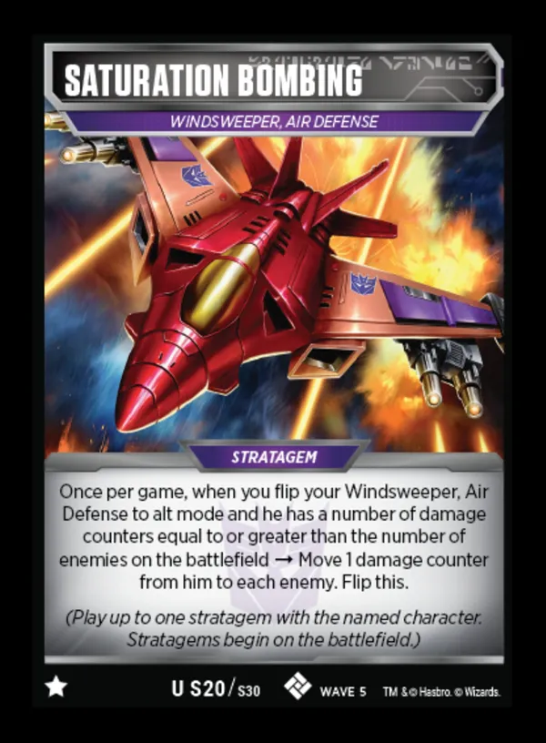 Saturation Bombing // Windsweeper, Air Defense card face