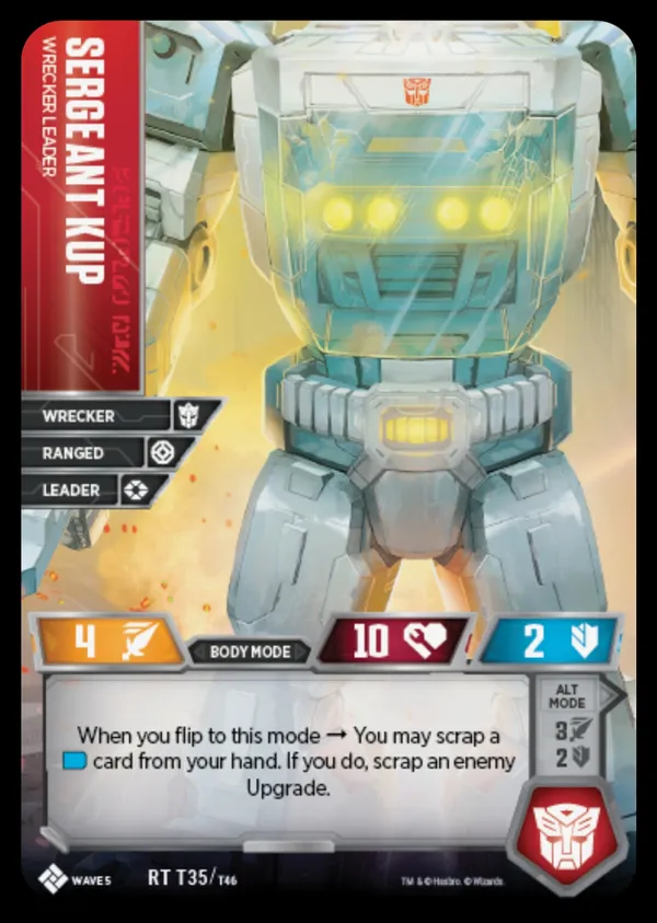 Sergeant Kup // Wrecker Leader body mode