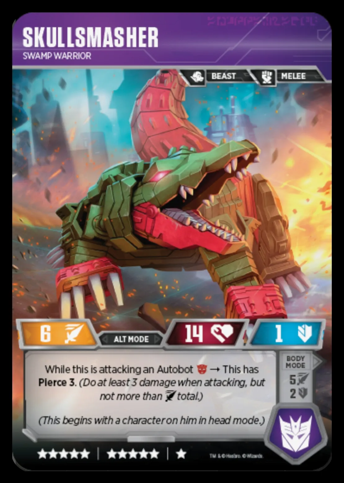 Skullsmasher // Swamp Warrior alt mode