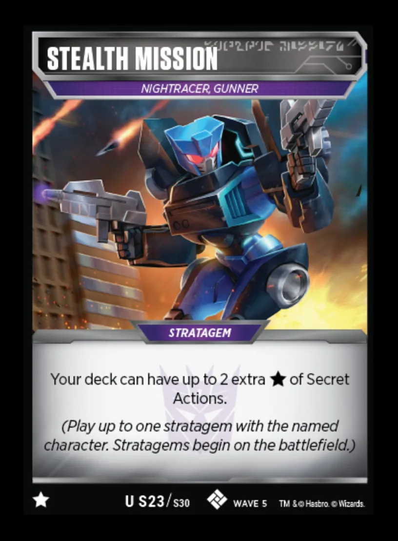 Stealth Mission // Nightracer, Gunner card face