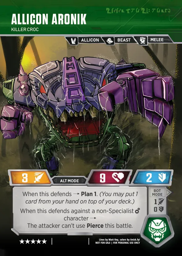 Allicon Aronik // Killer Croc alt mode