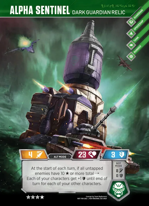 Alpha Sentinel // Dark Guardian Relic alt mode
