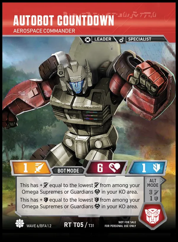 Autobot Countdown // Aerospace Commander bot mode