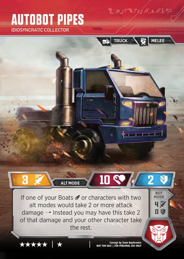 Autobot Pipes // Idiosyncratic Collector alt mode