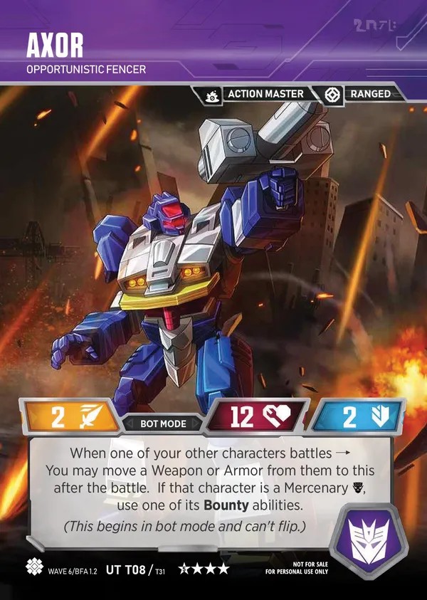 Axor // Opportunistic Fencer bot mode
