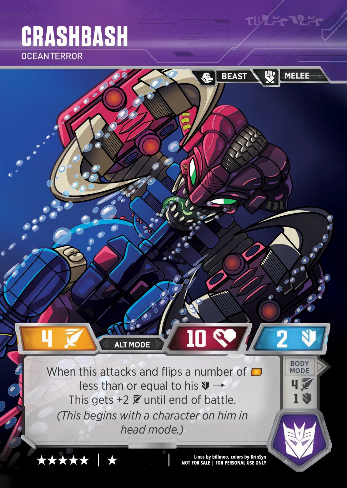 Crashbash // Ocean Terror alt mode