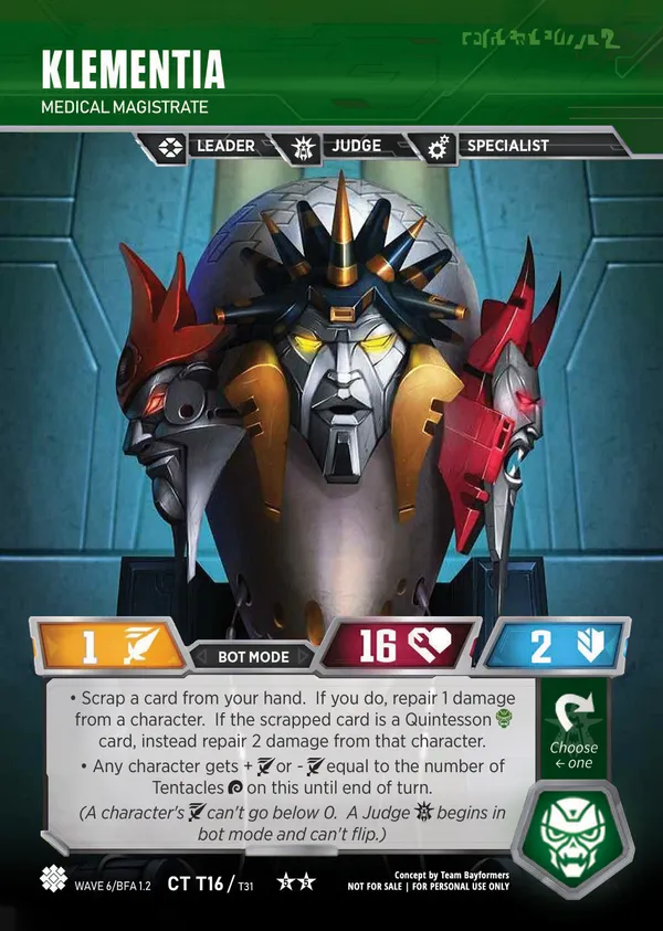 Klementia // Medical Magistrate bot mode