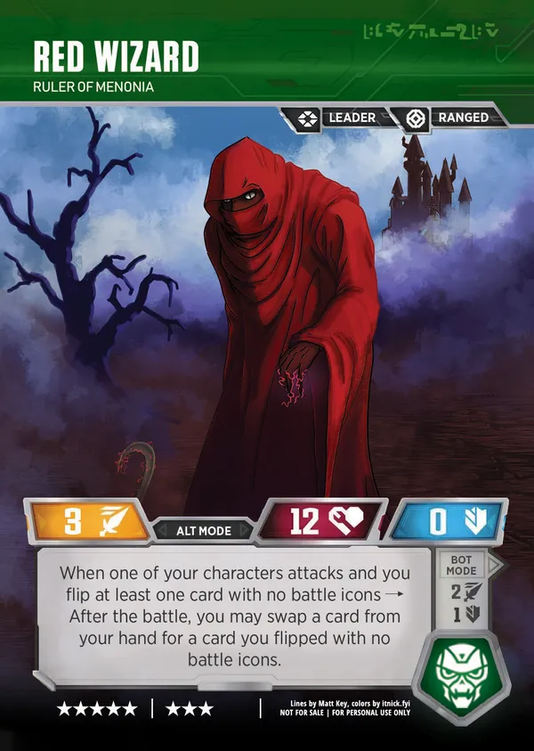 Red Wizard // Ruler of Menonia alt mode