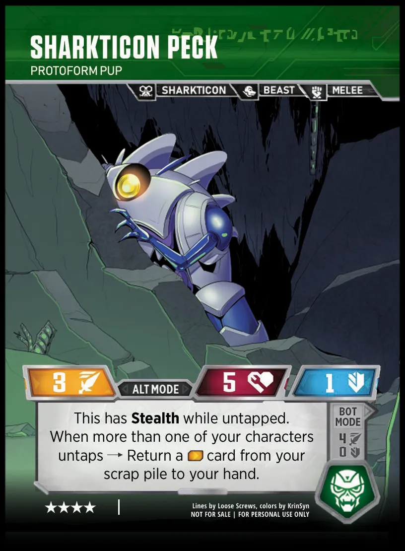 Sharkticon Peck // Protoform Pup alt mode