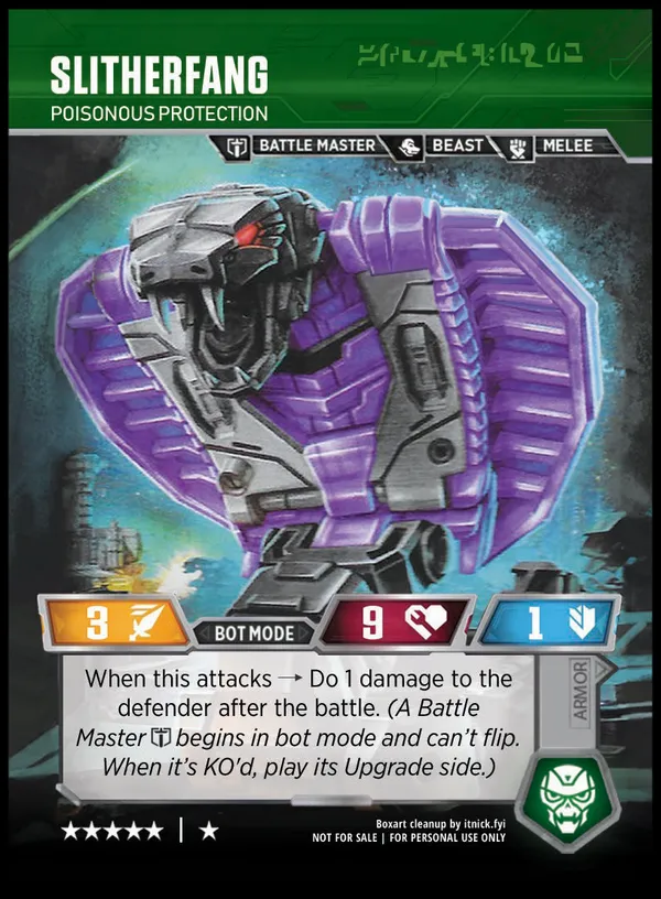 Slitherfang // Poisonous Protection bot mode