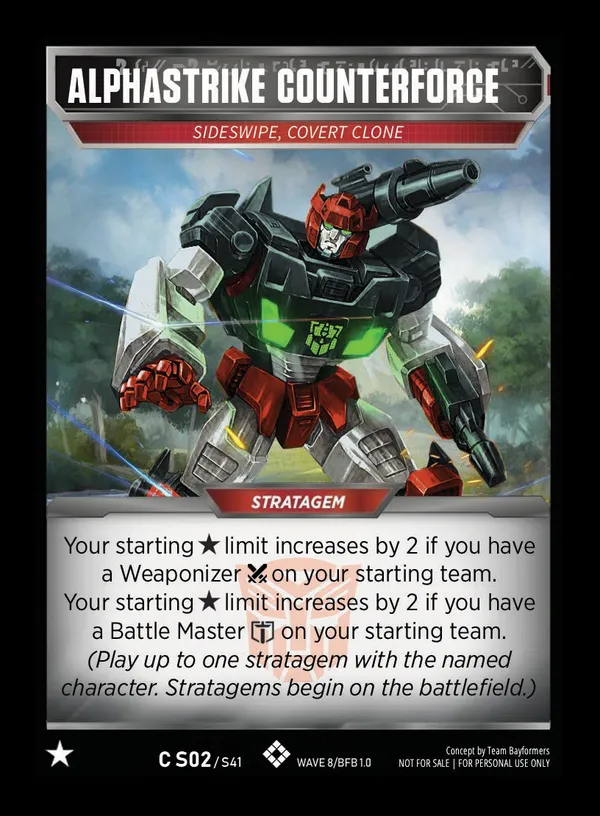 Alphastrike Counterforce // Sideswipe, Covert Clone card face