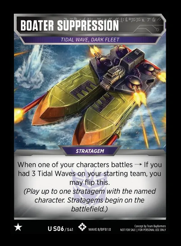 Boater Suppression // Tidal Wave, Dark Fleet card face