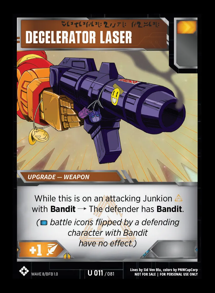 Decelerator Laser weapon