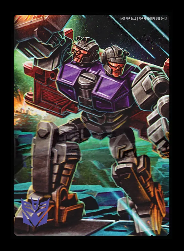 Four the Selectors! // Decepticon Doublecrosser, Shield Brothers card back