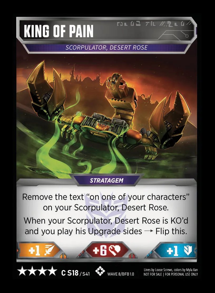 King of Pain // Scorpulator, Desert Rose card face