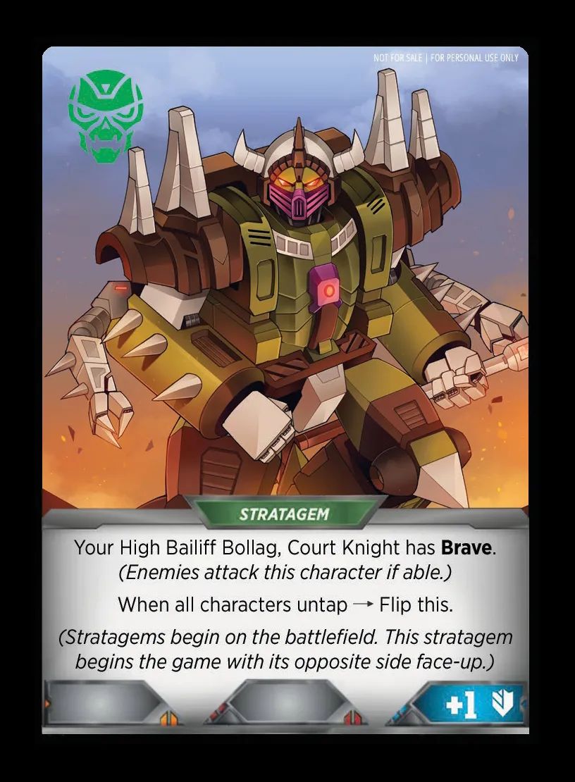 Order in the Court // High Bailiff Bollag, Court Knight card back