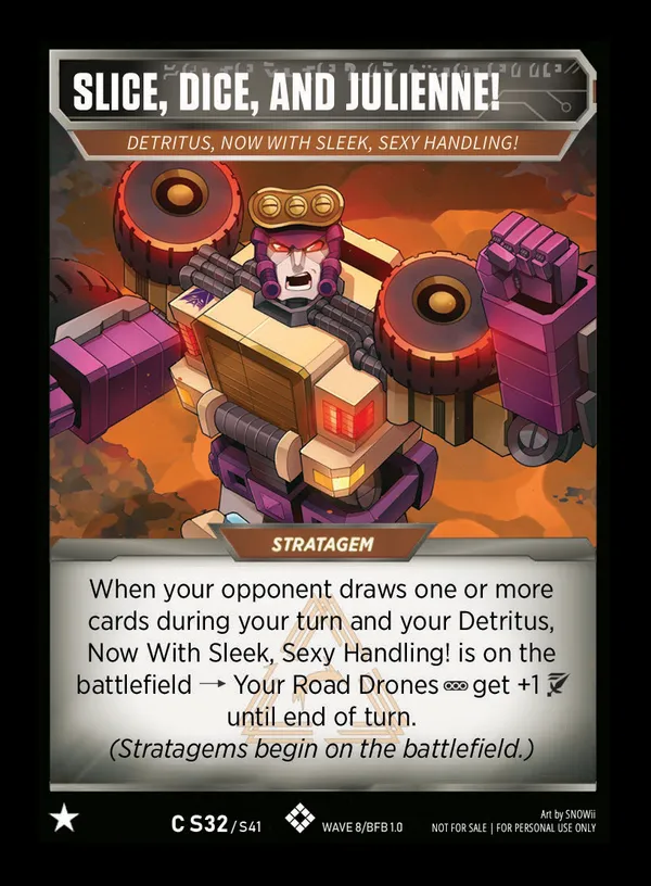 Slice, Dice, and Julienne! // Detritus, Now With Sleek, Sexy Handling! card face