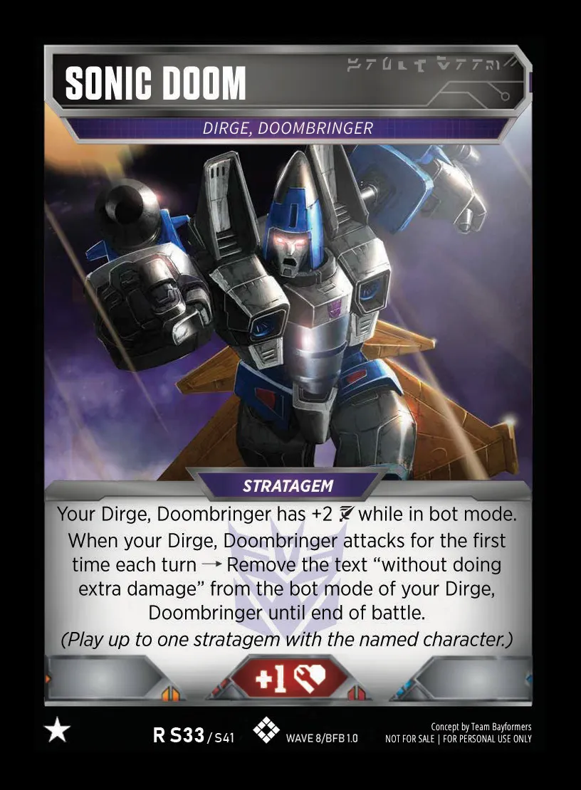 Sonic Doom // Dirge, Doombringer card face