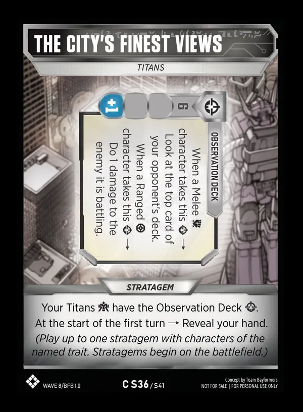 The City's Finest Views // Titans card face