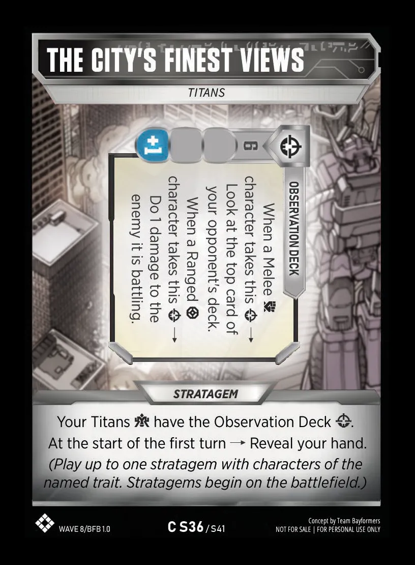 The City's Finest Views // Titans card face