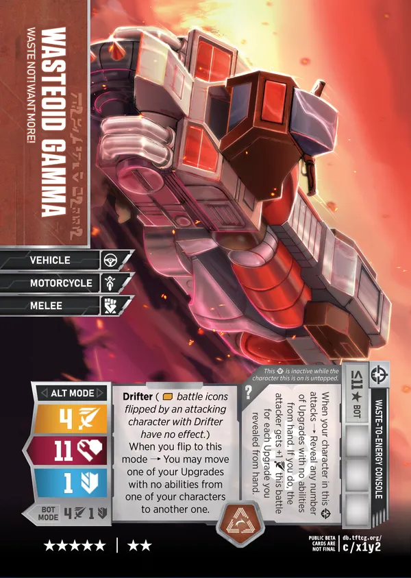 Wasteoid Gamma // Waste Not! Want More! alt mode
