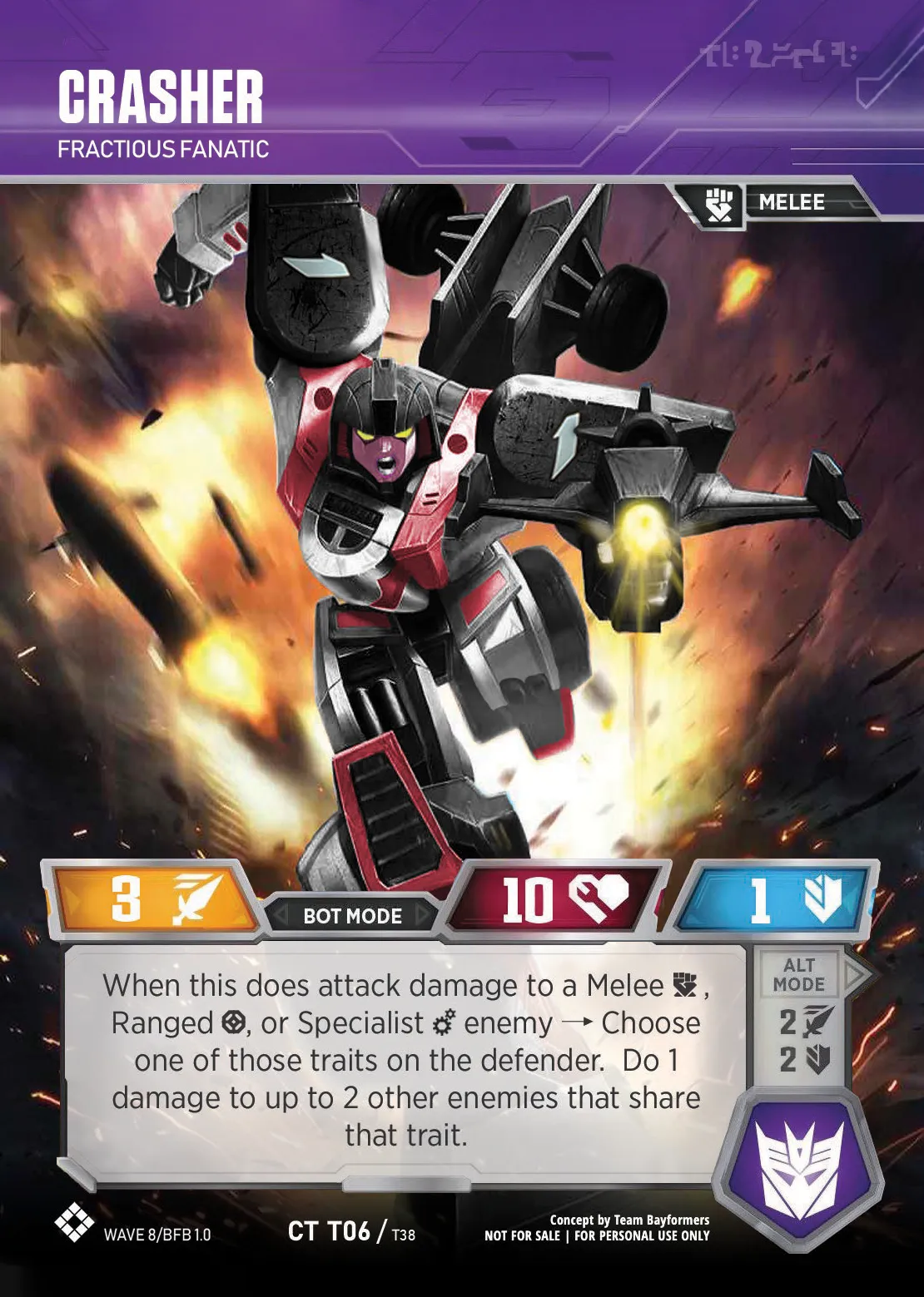 Crasher // Fractious Fanatic bot mode