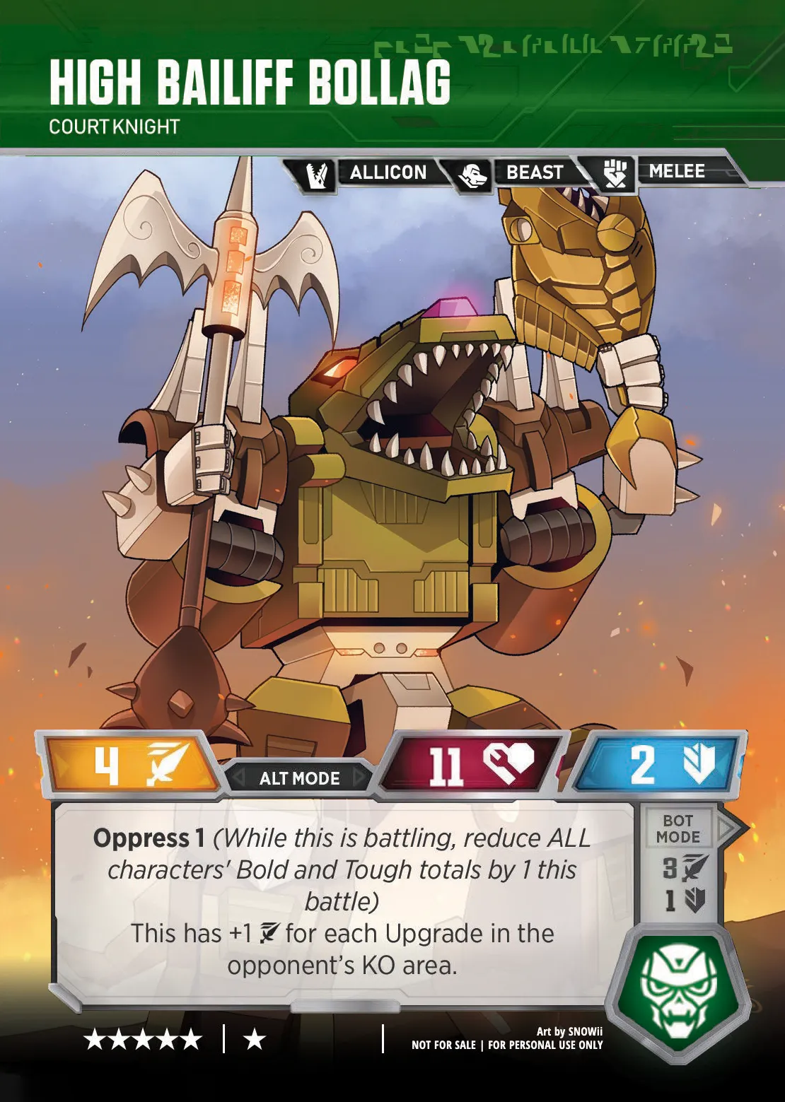 High Bailiff Bollag // Court Knight alt mode