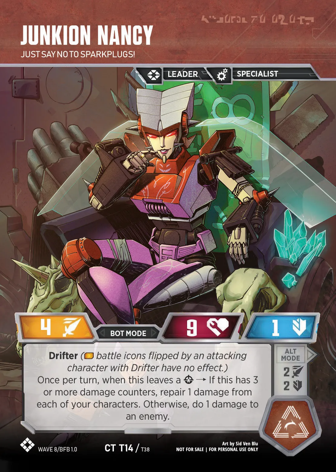 Junkion Nancy // Just Say No to Sparkplugs! bot mode